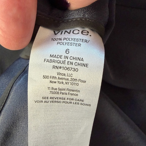 NWT Vince Satin Slate Blue Wide-Leg Culottes - Picture 7 of 9